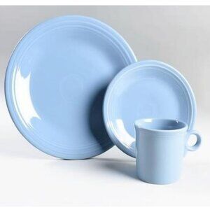 Fiestaware Periwinkle 3 Piece Place Setting Dinner Salad Plate Mug